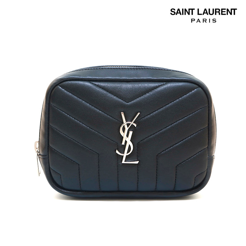 イヴ・サンローラン YVES SAINT LAURENT ロゴ キルティング ポーチ 