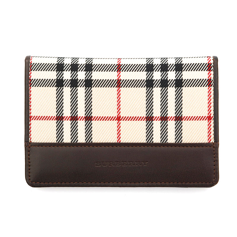 バーバリー カードケース 名刺入れ パスケース ブラウン ノバチェック レザー 楽天市場】BURBERRY バーバリー チェック ロゴ 名刺入れ パス
