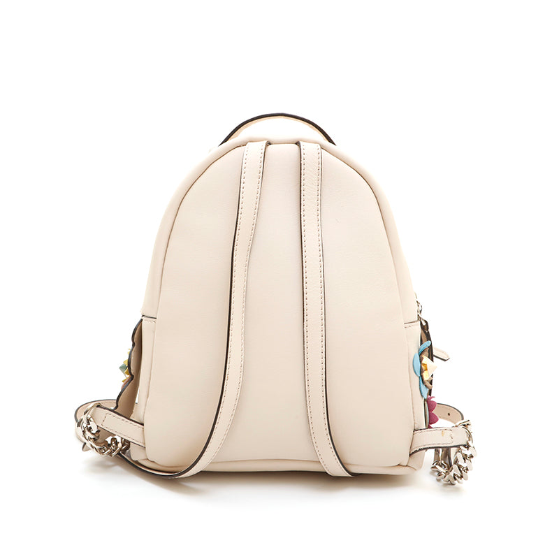 FENDI Flower Studs Backpack/Daypack Leather Ivory P14104 – NUIR VINTAGE