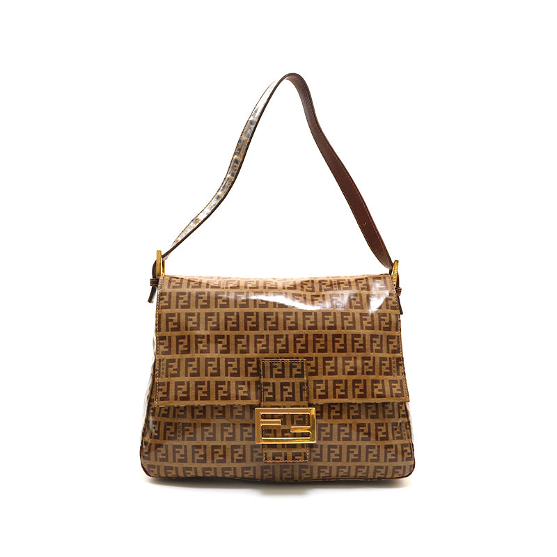 Pen☆chan  FENDI ズッキーノ マンマバケット エナメル フェンディ FENDI ズッキーノ エナメル マンマバケット ハンドバッグ