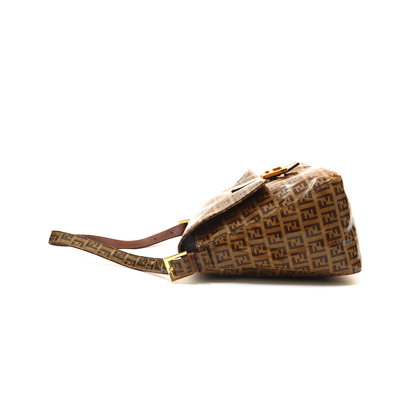 Pen☆chan  FENDI ズッキーノ マンマバケット エナメル フェンディ FENDI ズッキーノ エナメル マンマバケット ハンドバッグ