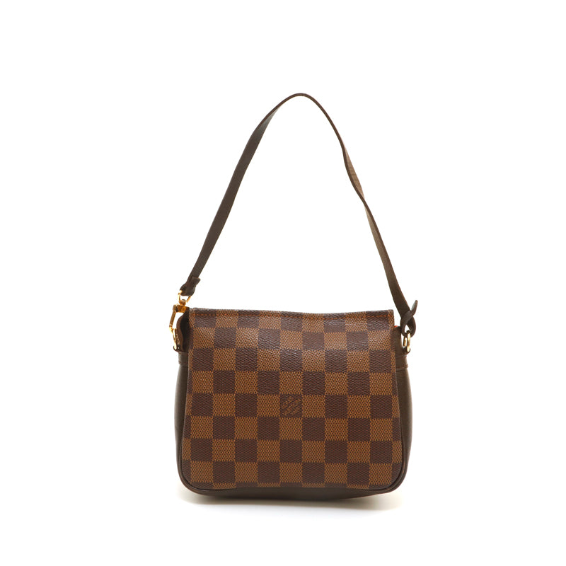 never used Louis vuitton brown leather crossbody makeup bag for