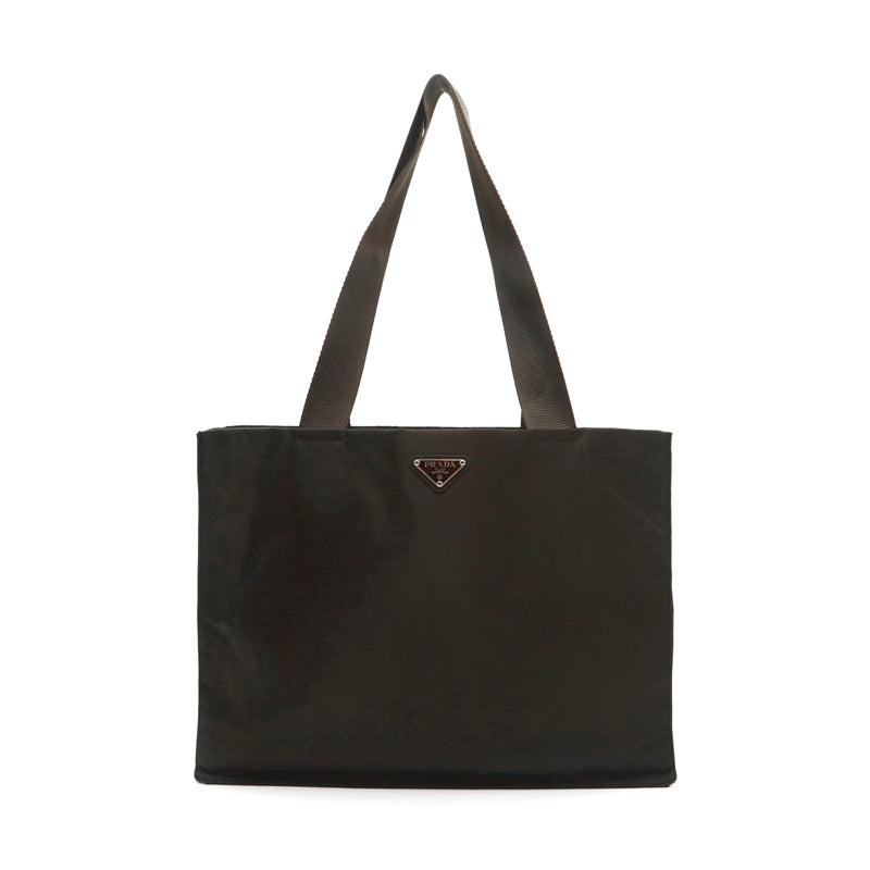 Prada Dark Green Nylon Tote Bag