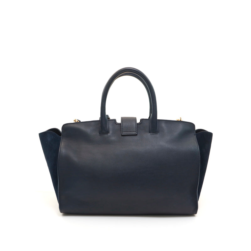 イヴ・サンローラン　バッグ　カバス　ネイビー サンローランパリ SAINT LAURENT PARIS YSL カバス 2WAY ショルダー