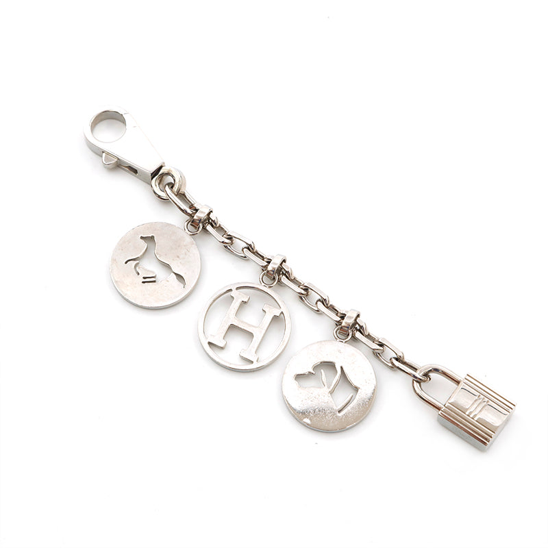 エルメス HERMES アミュレット4 ブルロック キーホルダー シルバー