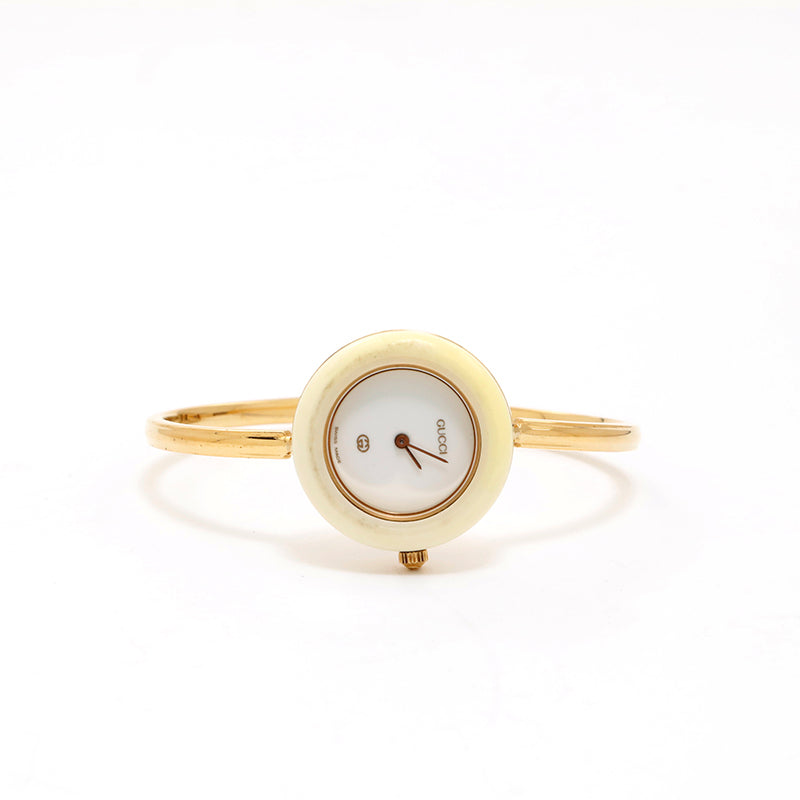 GUCCI ゴールド時計 チェンジベゼル 楽天市場】GUCCI チェンジベゼルウォッチ 1100-L 電池交換済