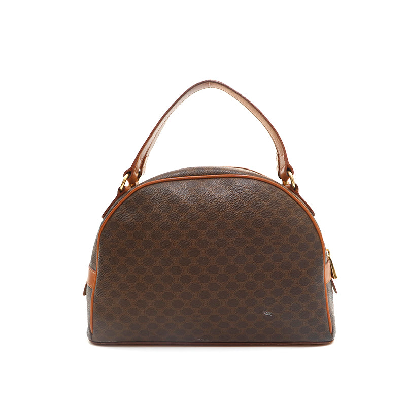 Celine Brown Vintage Macadam Dome Bag Celine