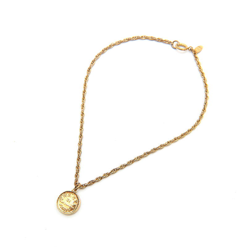 シャネル CHANEL コイン チェーン ネックレス ゴールド P14497