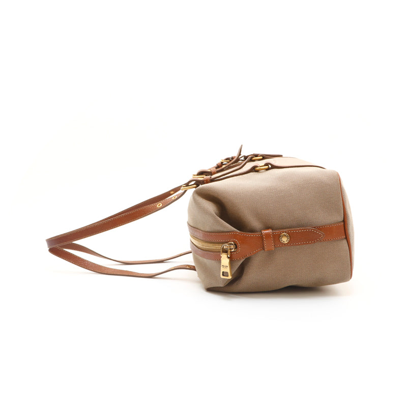 プラダ PRADA キャンバス ショルダーバッグ ベージュ P14517