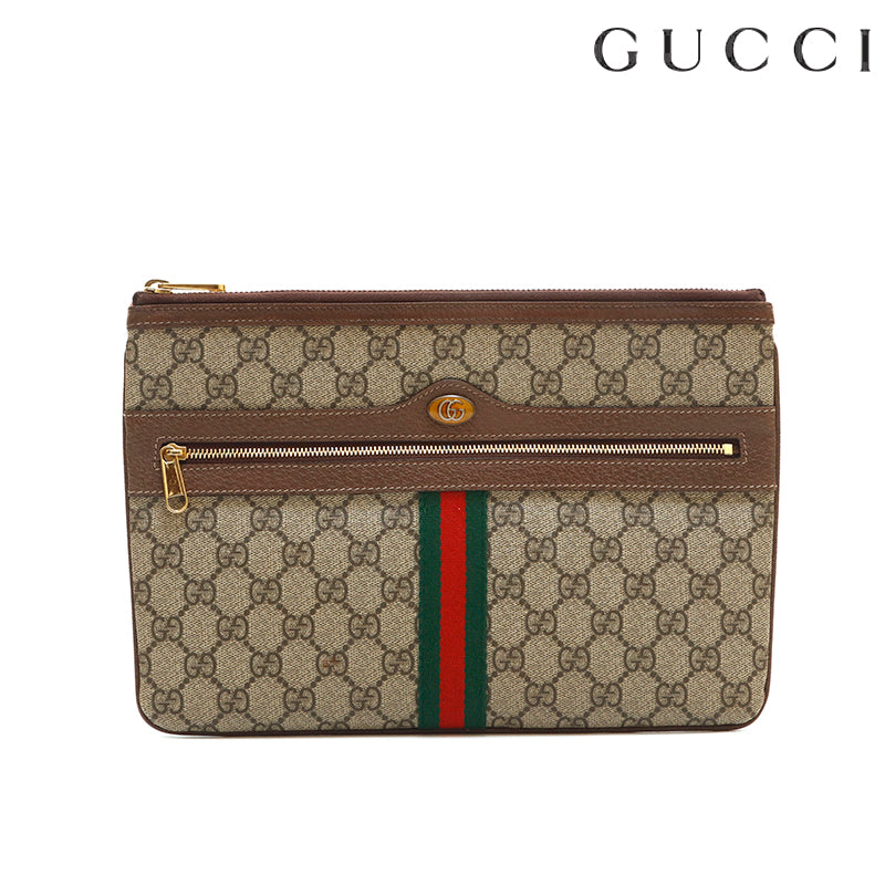 グッチ GUCCI GG スプリーム シェリーライン セカンドバッグ クラッチ