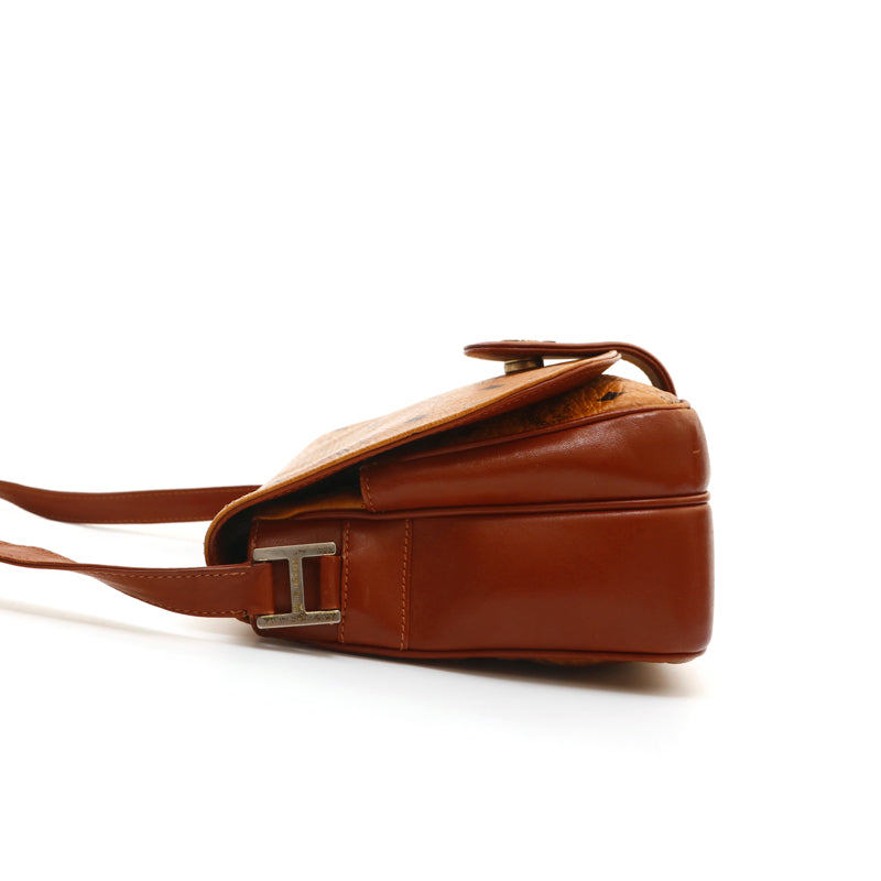 エム・シー・エム MCM フラップ ショルダーバッグ ブラウン P14579