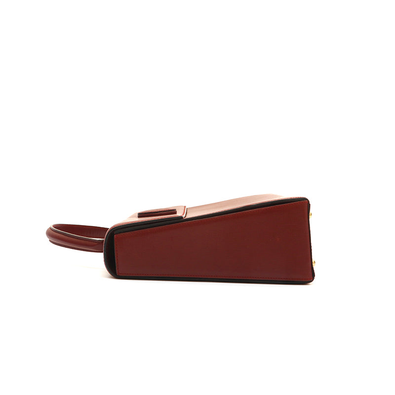カルティエ CARTIER マストライン ハンドバッグ ワインレッド P14612