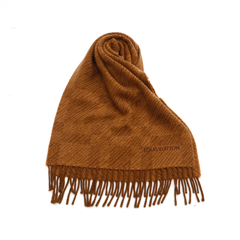 LOUIS VUITTON レザーロゴパッチ カシミヤマフラー ダミエ P14623_1.jpg?v=1686037461