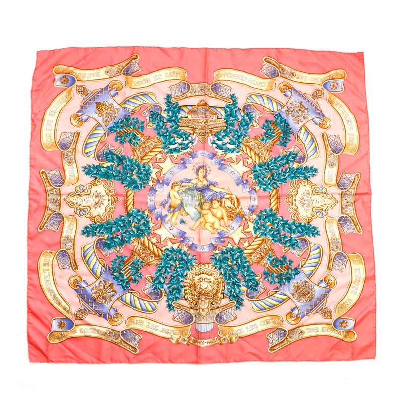 スカーフ　エルメス90cm HERMES エルメス CARRE 90 カレ 90 soleil de soie シルクの太陽