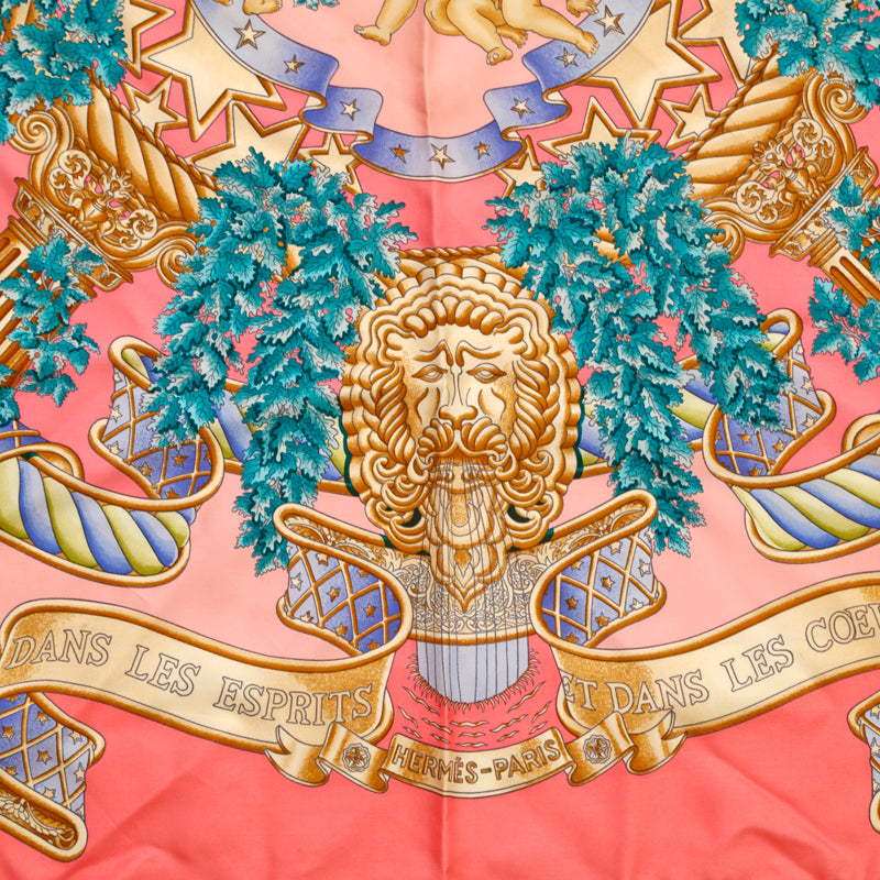 【訳あり】HERMES エルメス カレ90 スカーフ 馬具柄 ピンク 90cm HERMES エルメス カレ90 馬具柄 大判シルクスカーフ ピンク系