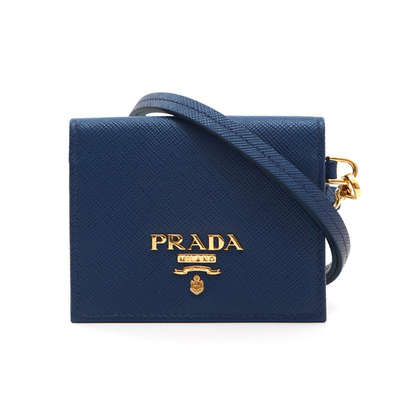 プラダ PRADA サフィアーノ ロゴ パスケース カードケース ネイビー P14753 – NUIR VINTAGE