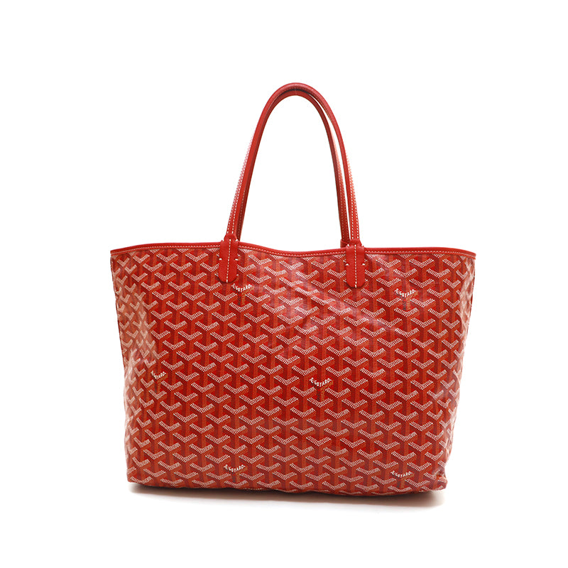 ゴヤール GOYARD サンルイPM ポーチ付き トート ハンドバッグ キャンバスコーテイング ショルダーバッグ レザー レッド P1483 –  NUIR VINTAGE