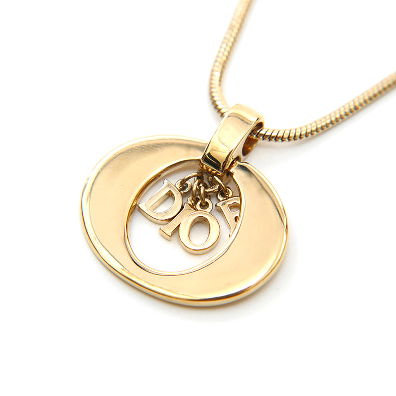 Christian Dior ディオール ネックレス 2連 ゴールド クリスチャンディオール Christian Dior ロゴ 2WAY ネックレス