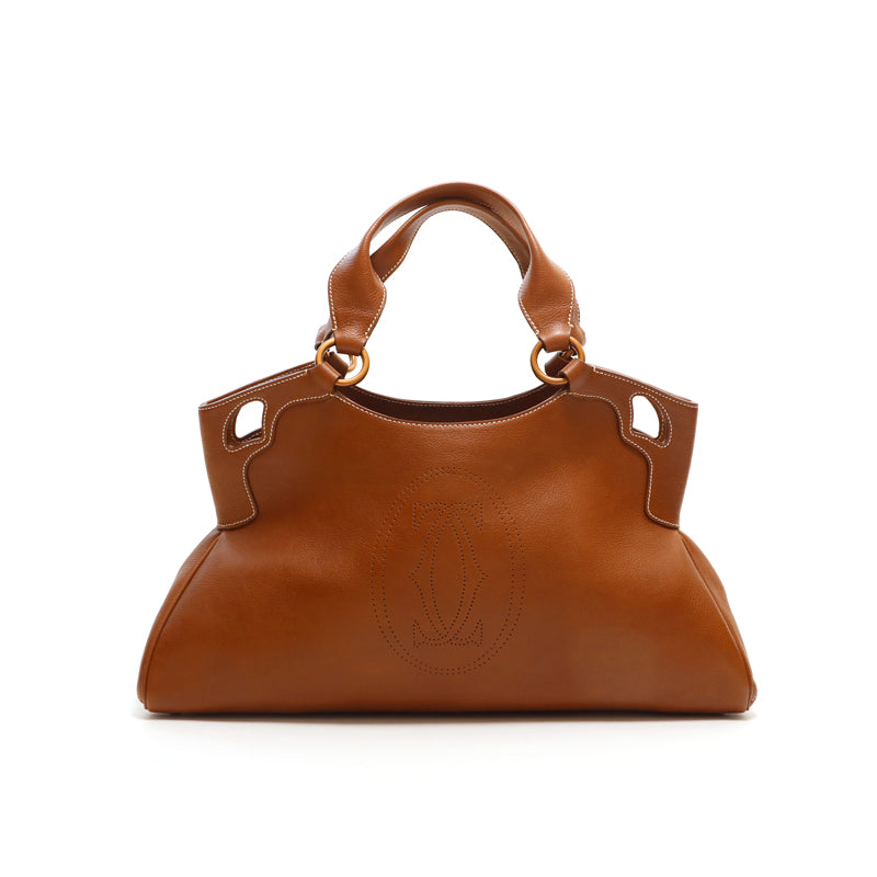 Cartier Marcello Leather Handbag Brown P15020 – NUIR VINTAGE