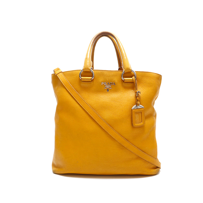 プラダ PRADA レザー ハンドバッグ イエロー P15066 – NUIR VINTAGE