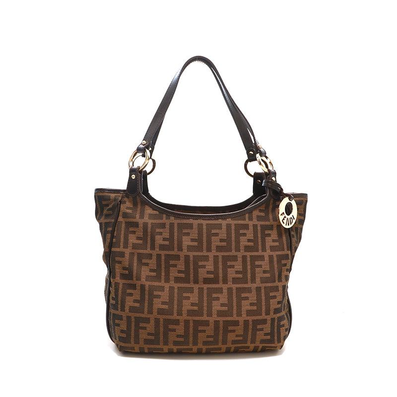 FENDI　手袋 Fendi Zucca图案手袋帆布棕色P15070 – NUIR VINTAGE
