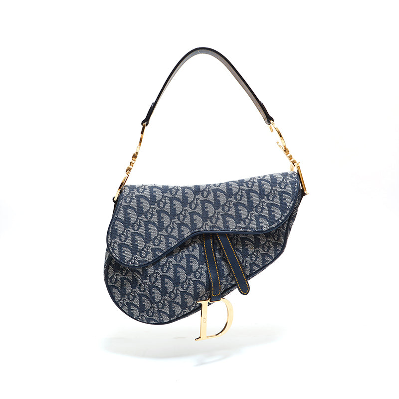 DIOR ディオール サドルバッグ トロッター ネイビー 綺麗 ミニバッグ Christian Dior Dior クリスチャンディオール トロッターサドル