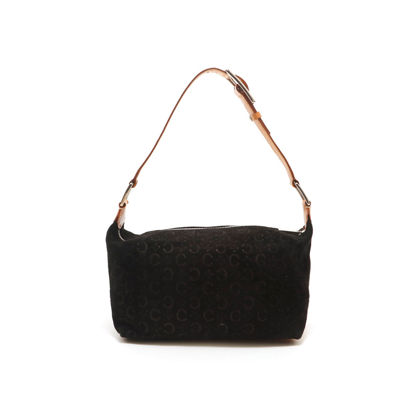 【美品】　CELINE スエード　ハンドバッグ　Cマカダム　MC01/1 CELINE - セリーヌ Cマカダム ハンドバッグ キャンバス
