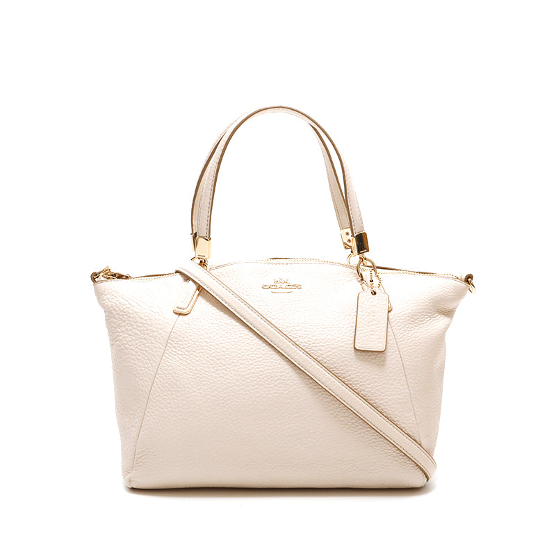 COACH 2WAY Shoulder Handbag Leather White P15189 – NUIR VINTAGE