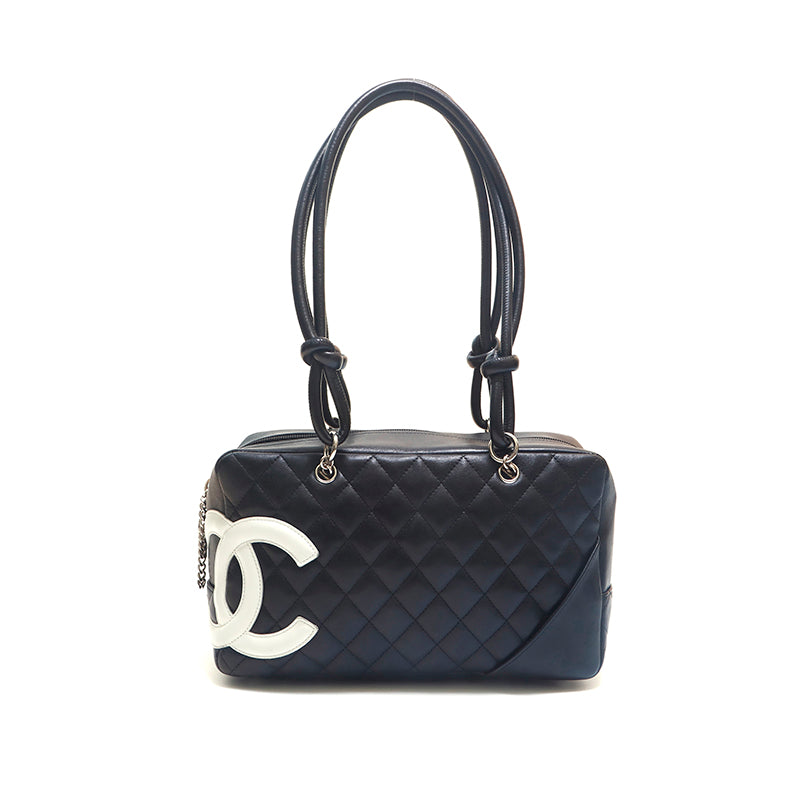 シャネル CHANEL カンボンライン マトラッセ ボーリング ハンドバッグ