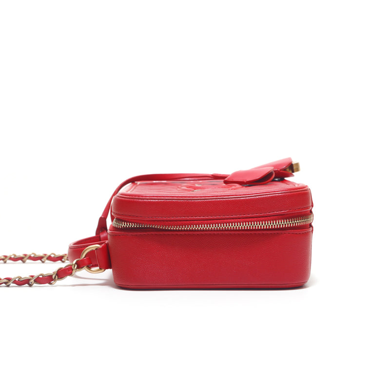 シャネル CHANEL キャビアスキン CCフィリグリー バニティ