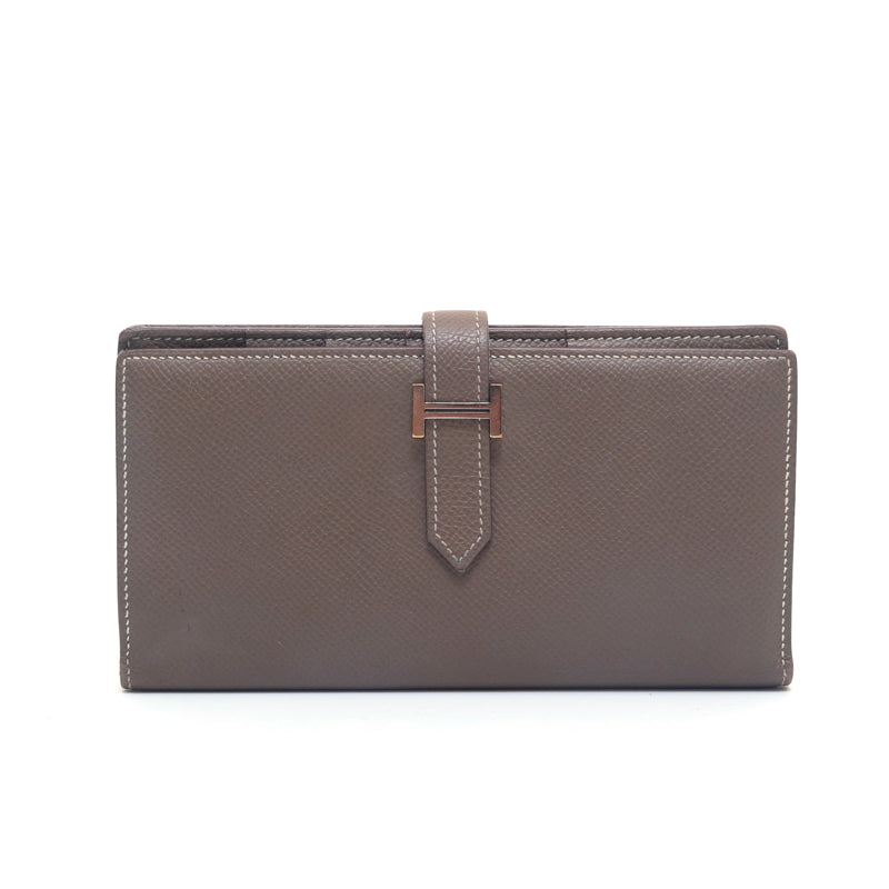 HERMÈS Bearn soufflé Unused ( Rank NS ) HERMÈS Bearn Souffle wallet Parchemin (3C