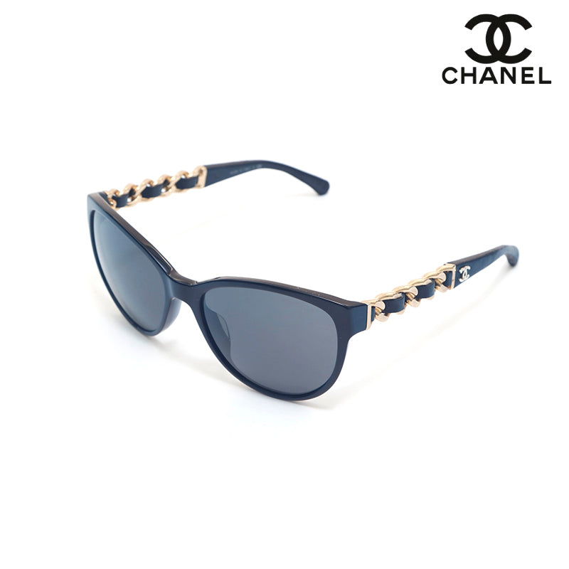 Chanel Coco Mark Chain Sunglasses Black P15451 – NUIR VINTAGE