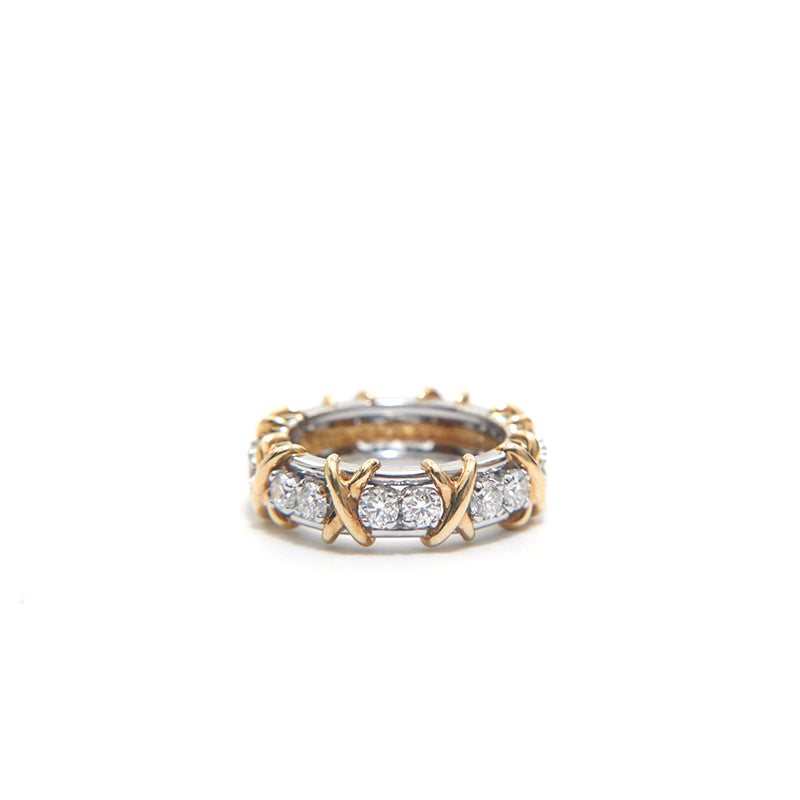 最安値✨ティファニー　ビゼット　ダイヤモンドリングゴールド750 Pt950 Tiffany & Co. - ティファニー ビゼット ダイヤ リング 750