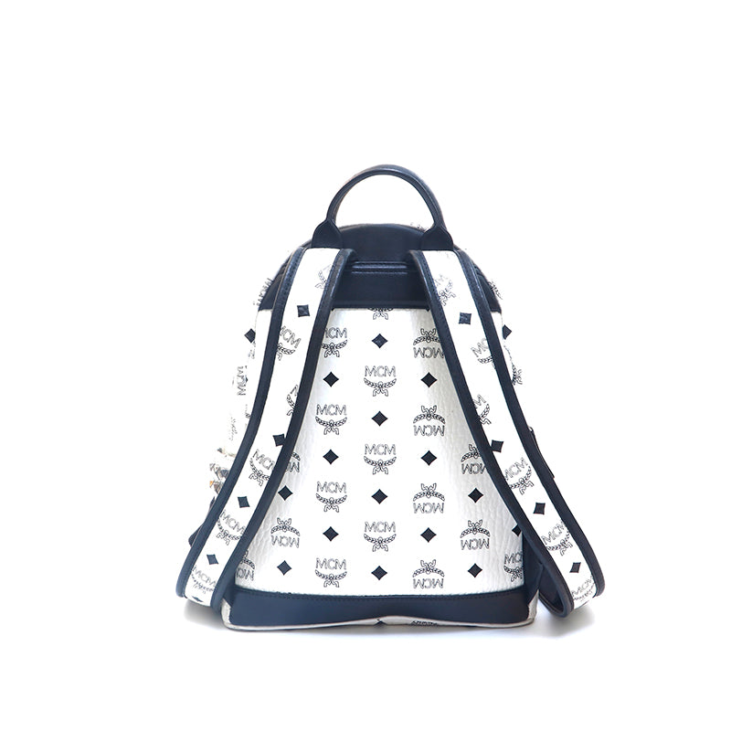 エム・シー・エム MCM ロゴ リュック・デイパック ホワイト P15582