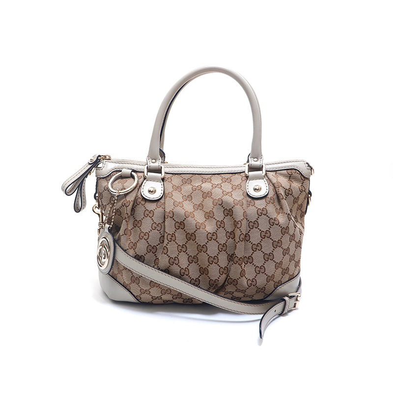 Gucci GG Canvas 2way Shoulder Bag Brown P15616 – NUIR VINTAGE