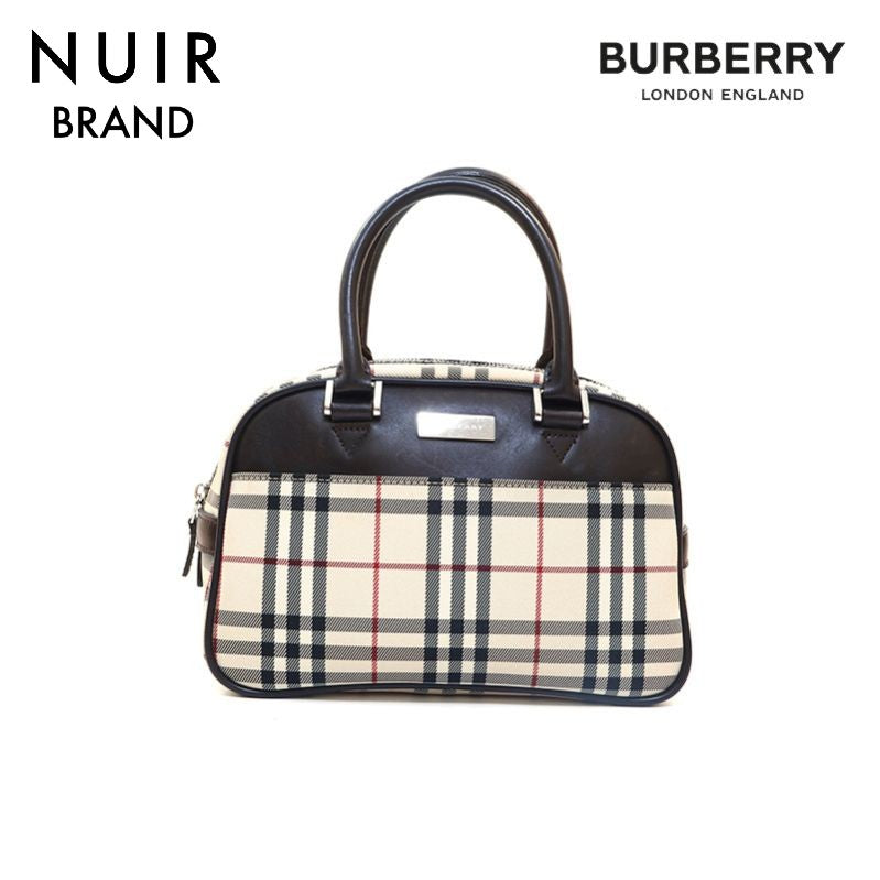 Burberry Nova Check Boston Bag Handbag Beige P15911 – NUIR VINTAGE