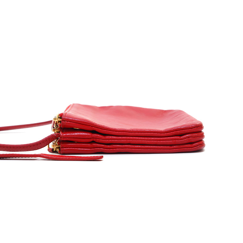 セリーヌ CELINE トリオ ショルダーバッグ レッド P15930 – NUIR
