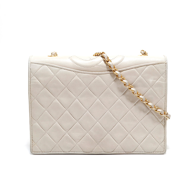 Chanel Coco Mark Lambskin Chain Shoulder Bag Beige P15999 – NUIR