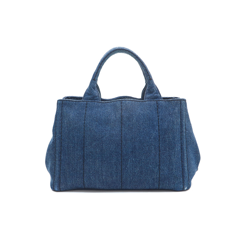 プラダ PRADA カナパ デニム ハンドバッグ ネイビー P16063 – NUIR VINTAGE