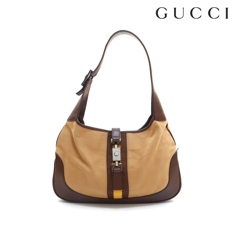 GUCCI グッチ ハンドバッグ レザー ブラウン 大容量 中古・古着通販】GUCCI (グッチ) レザーハンドバッグ ブラウン