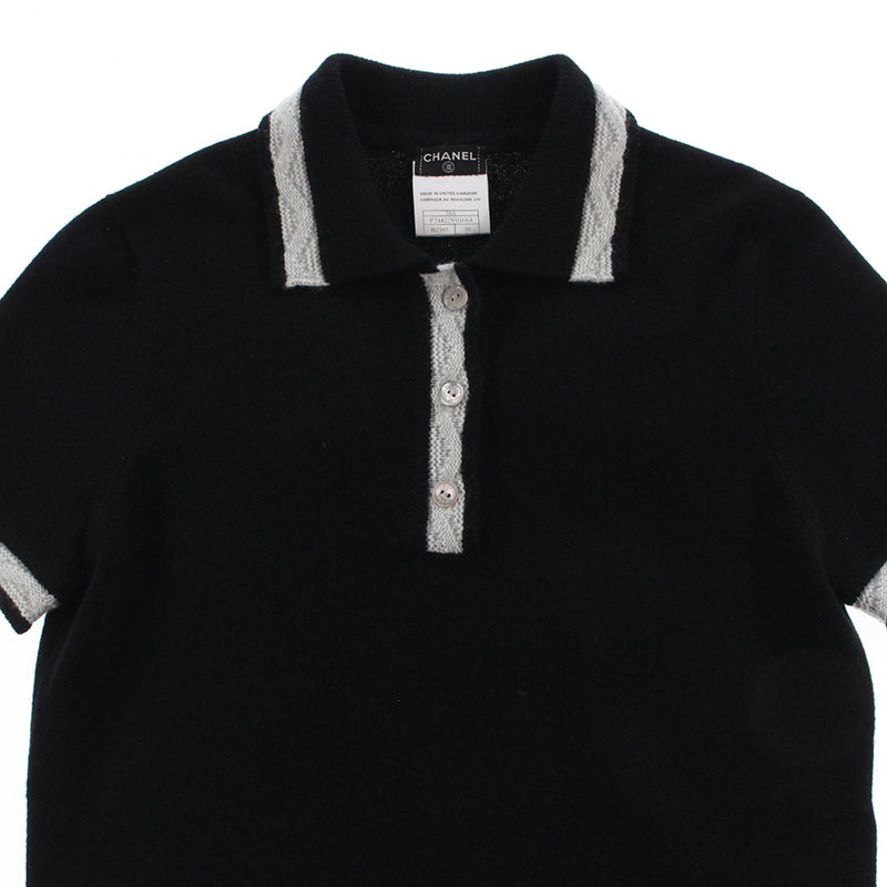 【最終お値下げ中‼️】CHANEL シャネル　半袖　開襟　ポロシャツ　ブラック 2025年最新】シャネル chanel ポロシャツの人気アイテム - メルカリ