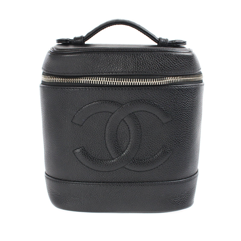 シャネル CHANEL キャビアスキン ココマーク バニティ ハンドバッグ