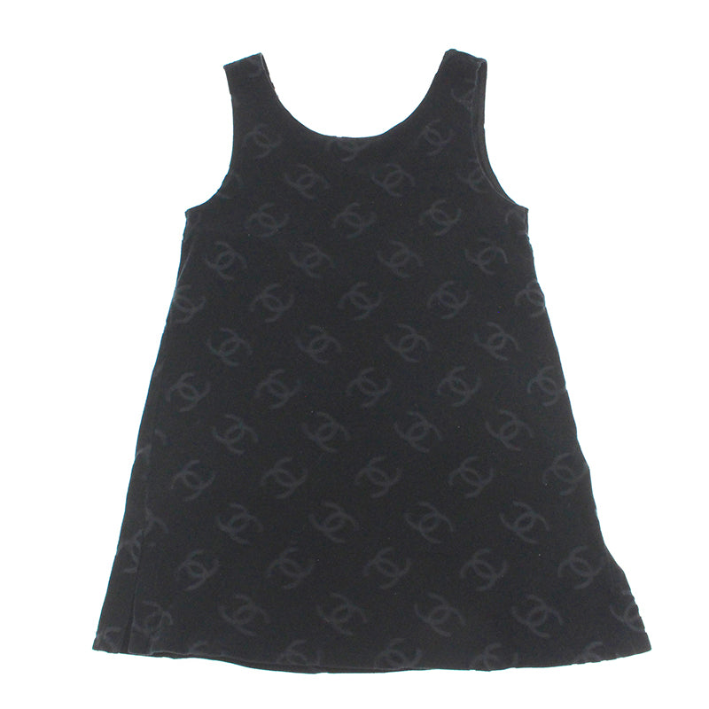 シャネル CHANEL ココマーク ノースリーブ ワンピース 96P ベロア