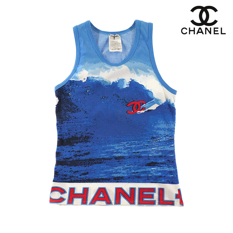 シャネル CHANEL サーフライン カットソー タンクトップ トップス 02S