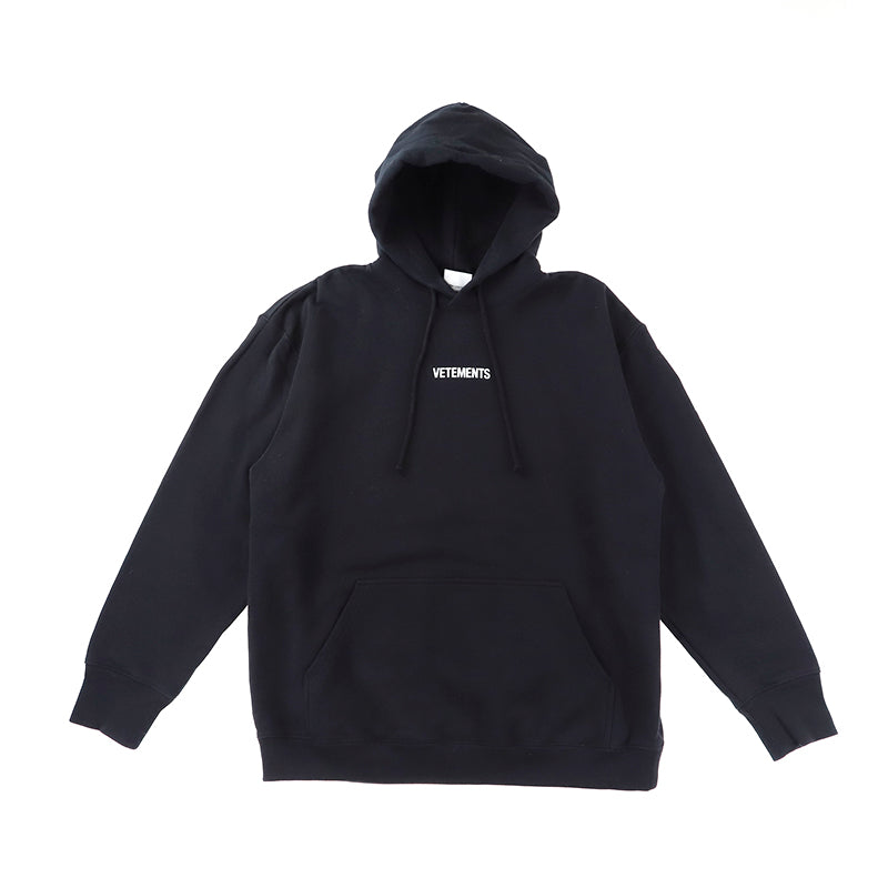 VETEMENTS ヴェトモン ロゴ パーカー ブラック P9629 – NUIR VINTAGE VETEMENTS ヴェトモン ロゴ パーカー ブラック P9629 – NUIR VINTAGE