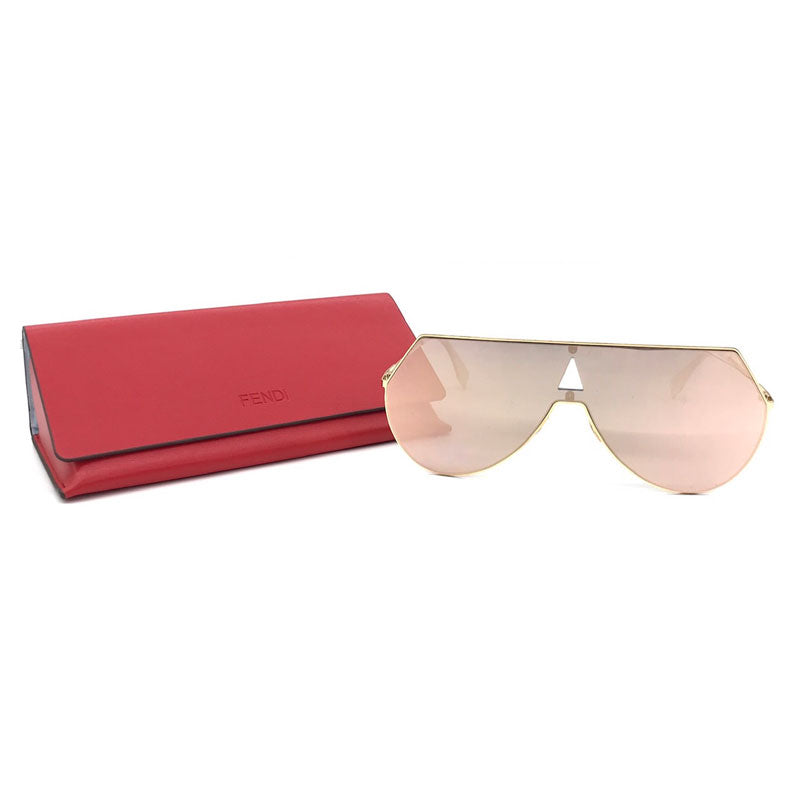 フェンディ FENDI パイロット ロゴ サングラス ゴールド eitm0035