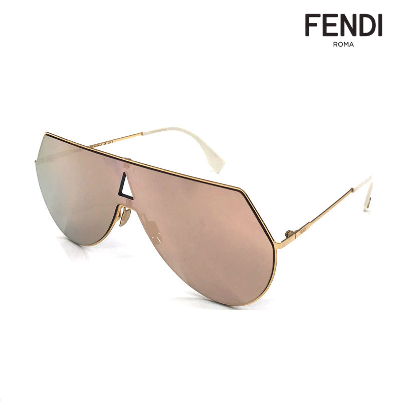 フェンディ FENDI パイロット ロゴ サングラス ゴールド eitm0035