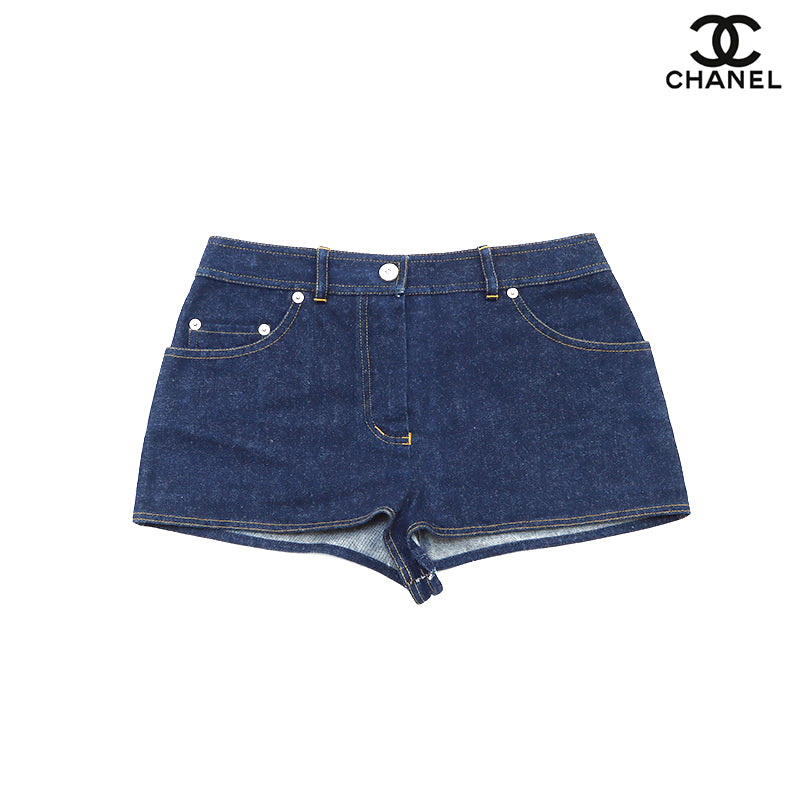 Chanel CHANEL denim shorts navy WS1400 – NUIR VINTAGE