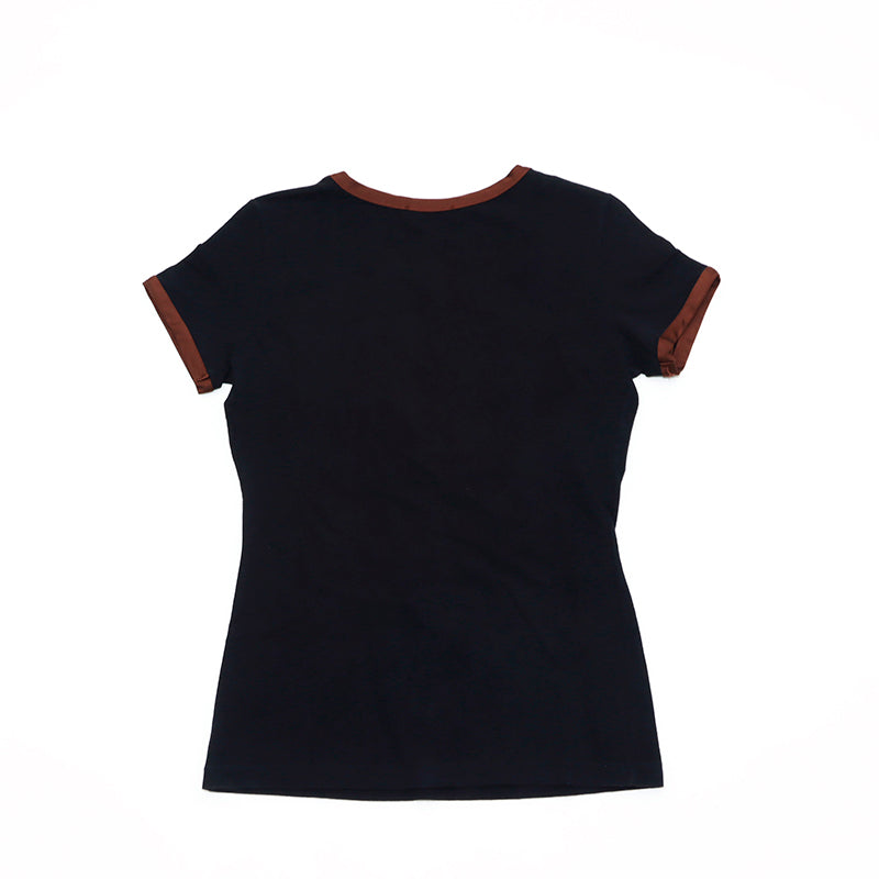 【FENDI】フェンディ Tシャツ サイズ40 フェンディ FENDI サイズ40 半袖Tシャツ コットン ブラック