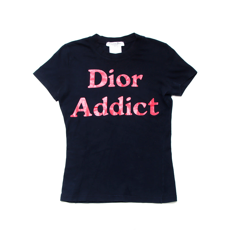 Dior ディオール　Addict Tシャツ　38. Christian Dior Addict Logo Size 38 Short Sleeve T-shirt